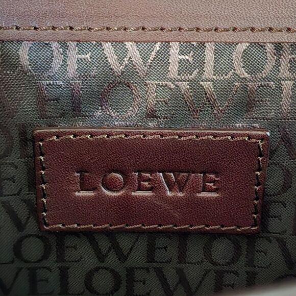 Loewe Bordeaux Leather Briefcase Business Bag - Picture 14 of 16